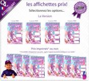 BARBE A PAPA LICORNE affichette PRIX 