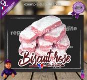 Autocollant BISCUIT ROSE de REIMS TITRE sticker