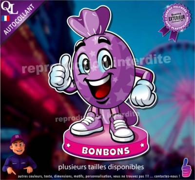 Autocollant BONBON FORAIN mascotte ref1