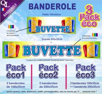 Banderole BUVETTE CANETTES Pack éco au choix