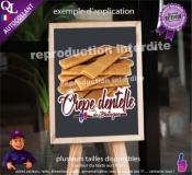 Autocollant CREPE DENTELLE de BRETAGNE titre 