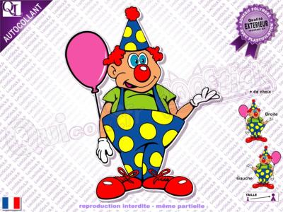 Autocollant Clown Ballon