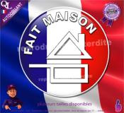 FAIT MAISON FRANCE bleu blanc rouge autocollant