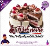 Autocollant FORET NOIRE nos patissiers ont du talent
