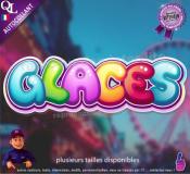 Autocollant Titre GLACES multicolor titre 1