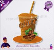 autocollant GRANITE parfum CAFE sticker