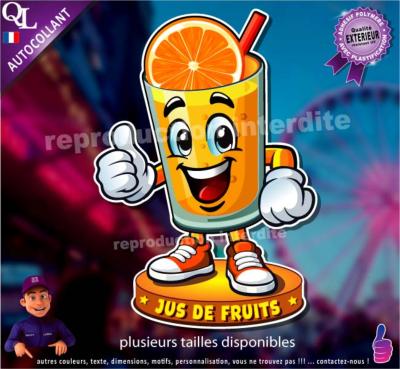 Autocollant JUS DE FRUITS COMIQUE ref1