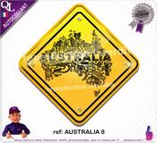 Autocollant PANNEAU AUSTRALIE carte australia