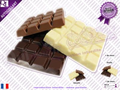 Autocollant TABLETTES de 3 CHOCOLATS