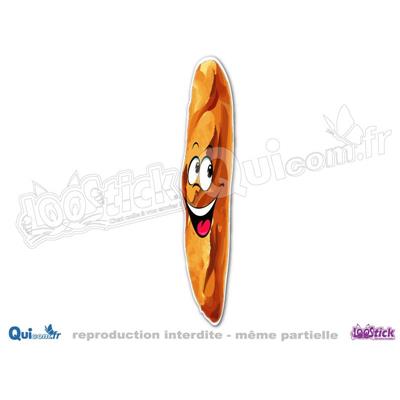 Autocollant Cartoon Baguette