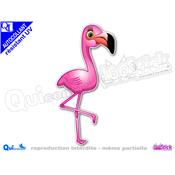 Autocollant FLAMANT ROSE COMIQUE femelle