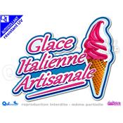 GLACE ITALIENNE ARTISANALE TITRE autocollant