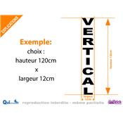 lettrage adhesif vertical dimensions prédéfinies