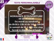 Lettrage Adhsif Horaires motif OS de CHIEN