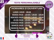 Lettrage Adhsif Horaires CADRE Simple