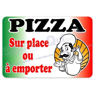 Adhésif Publicité PIZZA PIZZERIA (ref2)