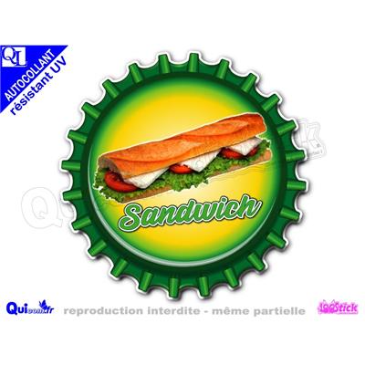 Autocollant SANDWICH motif capsule adhésif résistant UV