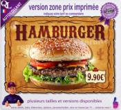 Autocollant HAMBURGER affiche western