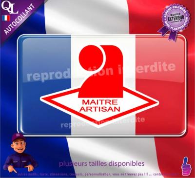 Autocollant MAITRE ARTISAN FRANCE