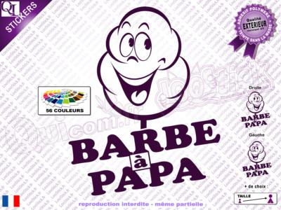 Stickers BARBE à PAPA (ref5)