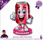 Autocollant BOISSON CANETTE SODA COMIQUE ref1