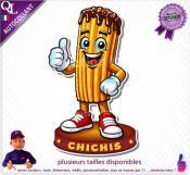 Autocollant CHICHIS churros MASCOTTE COMIQUE
