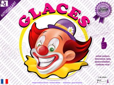 Autocollant Clown Glaces