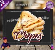 Autocollant CREPES TITRE détouré forain STICKER