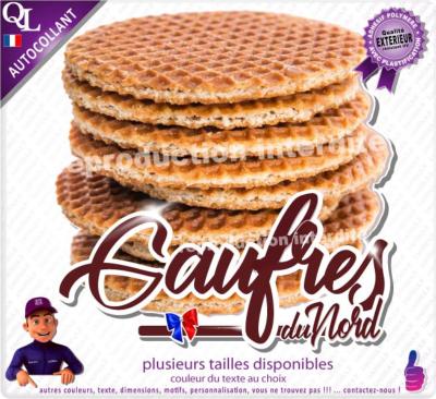 Autocollant GAUFRES du NORD TITRE détouré STICKER