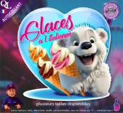 Autocollant GLACES  l'ITALIENNE ours blanc 1