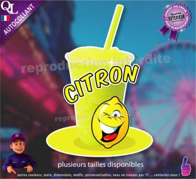 autocollant GRANITE parfum CITRON sticker