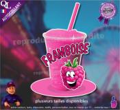 autocollant GRANITE parfum FRAMBOISE sticker