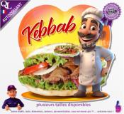 Autocollant KEBBAB COEUR chef 1