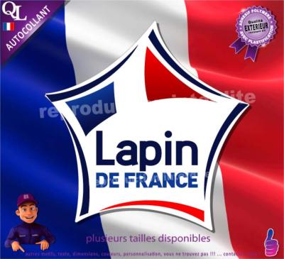 Autocollant LAPIN DE FRANCE