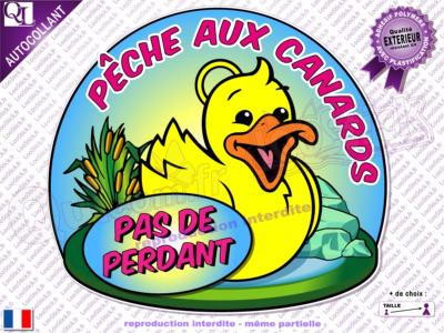 Autocollant Pêche aux CANARDS affiche (ref4)