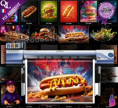 impression PLV adhésive collection FOOD PHOTO salé