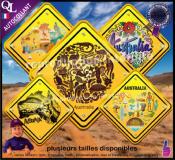 Autocollant PANNEAU AUSTRALIE carte australia