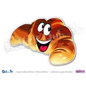 Autocollant Cartoon Croissant