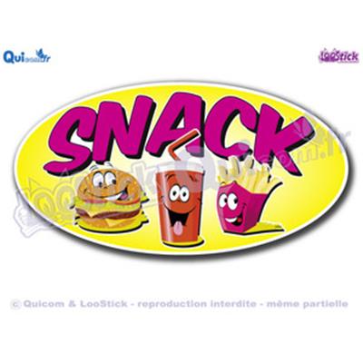 Autocollant Cartoon lettrage SNACK