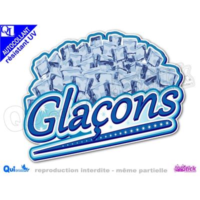 Autocollant GLACONS CUBES