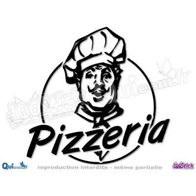 Sticker PIZZERIA motif Pizzaiolo