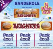 Banderole BEIGNETS Pack éco au choix