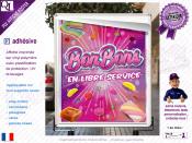 PLV BONBONS| choix : affiche autocollante - diffusant pour enseigne lumineuse - banderole - toile imprimée