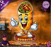 Autocollant BURRITO MASCOTTE COMIQUE ref1