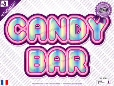 Autocollant CANDY BAR titre (ref1)