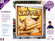 PLV CREPES| choix : affiche autocollante - diffusant pour enseigne lumineuse - banderole - toile imprimée