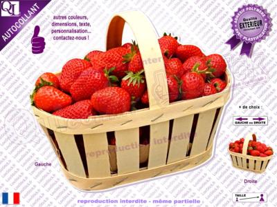 Autocollant panier de FRAISES