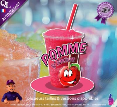 autocollant GRANITE parfum POMME D'AMOUR sticker