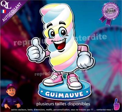 Autocollant GUIMAUVE COMIQUE ref1