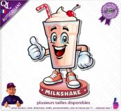 Autocollant MILKSHAKE MASCOTTE COMIQUE ref1